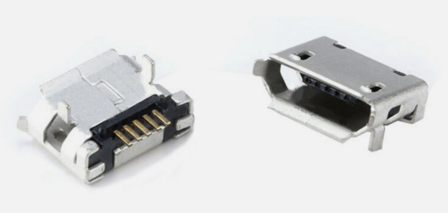 Micro usb DIP socket Long pin / Flat - 5 connection