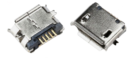 Micro usb SMT socket Short pin / Roll mount - 5 connection