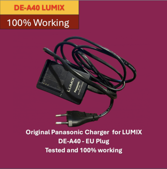 Original Panasonic Charger  for LUMIX DE-A40 - EU Plug Tested and 100% working