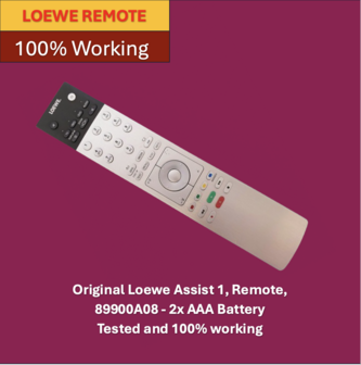 Original Loewe Assist 1, Remote,  89900A08 - 2x AAA Battery Tested and 100% working