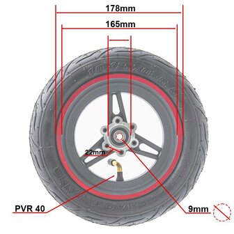 Compleet wiel 6.5 &quot;/B50 voor smartgyro &amp; Zwheel