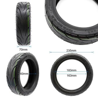 Tubeless buitenband 10x2.5-6.5 [CST]