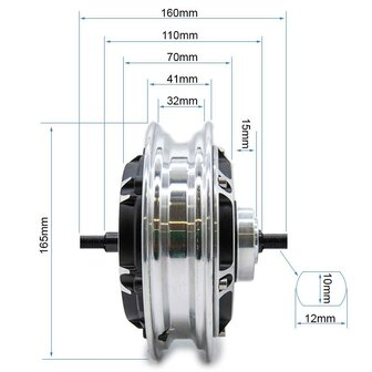 Motor 48V 500W 6/B36 - Kugoo, Ovex, Skateflash