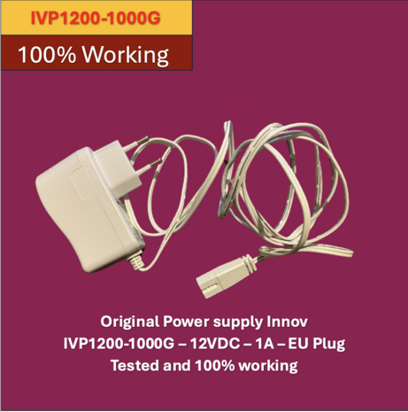 Original Power supply Innov IVP1200-1000G – 12VDC – 1A – EU Plug Tested 