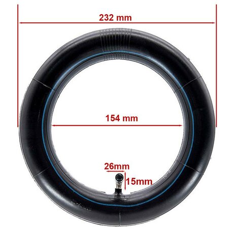 Binnenband 10×2 VC 90 × 90º