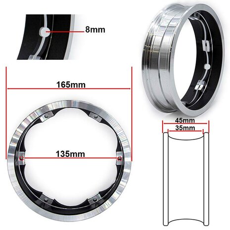 Velg 6/B34mm - Dualtron Eagle & Victor [Minimotors]