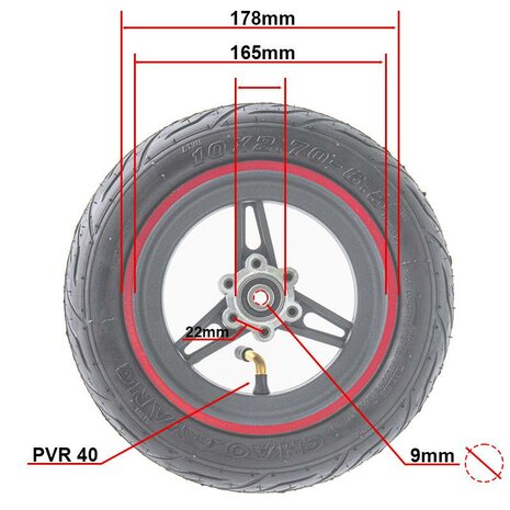 Compleet wiel 6.5 "/B50 voor smartgyro & Zwheel